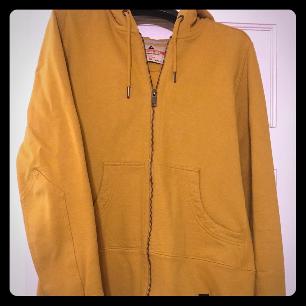 American Giant Classic Full Zip Hoodie, Mustard